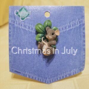 Charming Tails Mouse Shamrock Clover St. Patrick's Day Lapel Pin